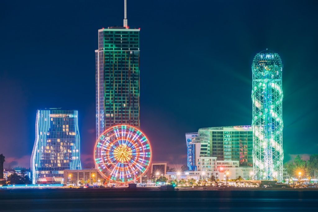 Batumi, Adjara, Georgia. Modern Architecture In Seafront Promena